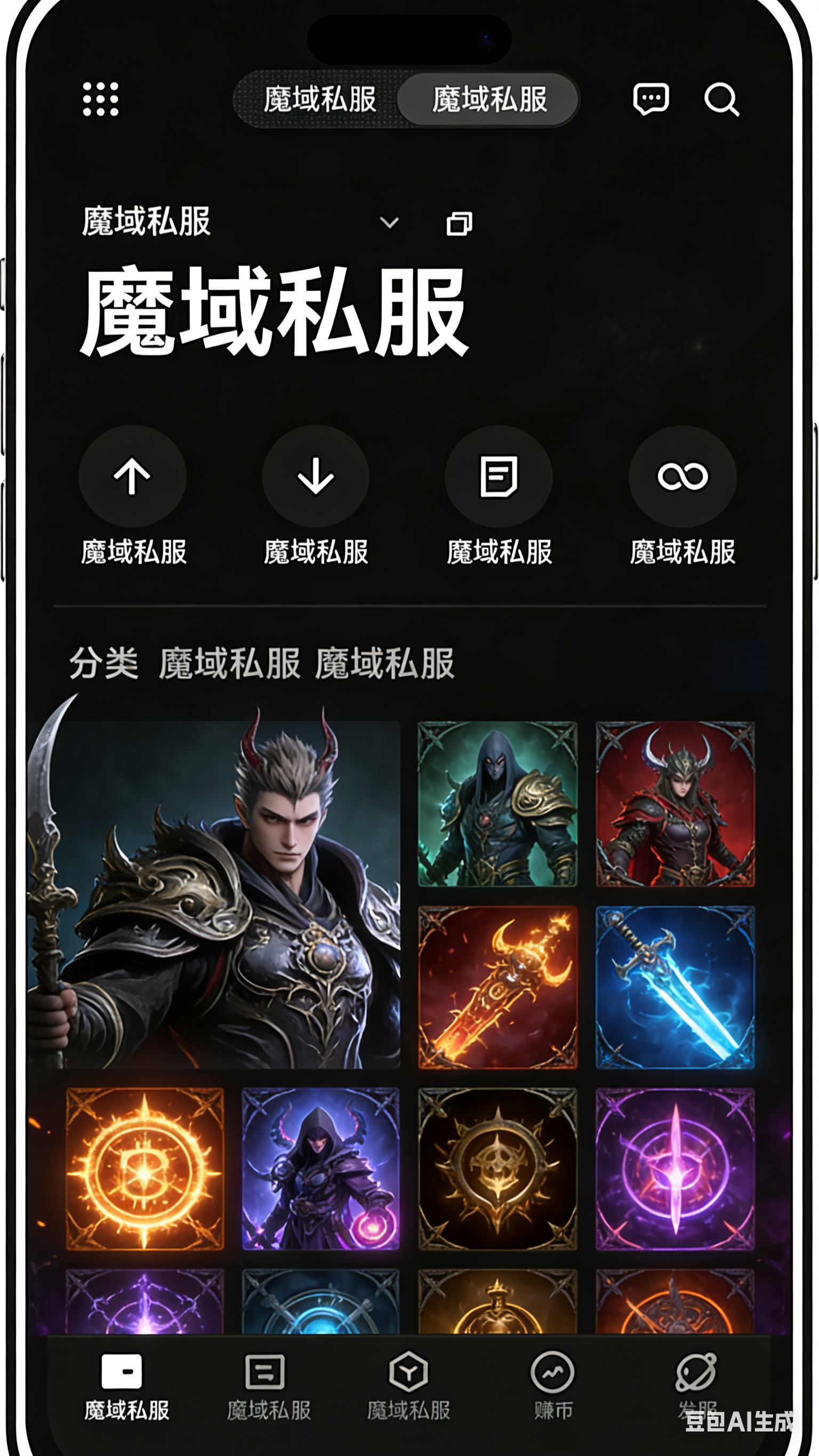 魔域私服搬砖挂机界面